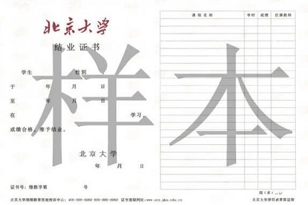在職研究生結業證書樣本