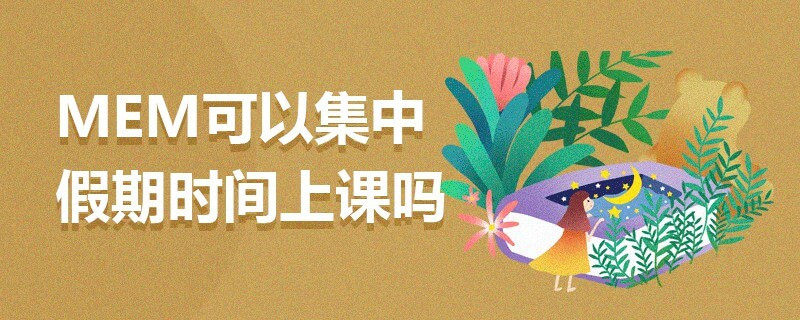 MEM可以集中假期時間上課嗎