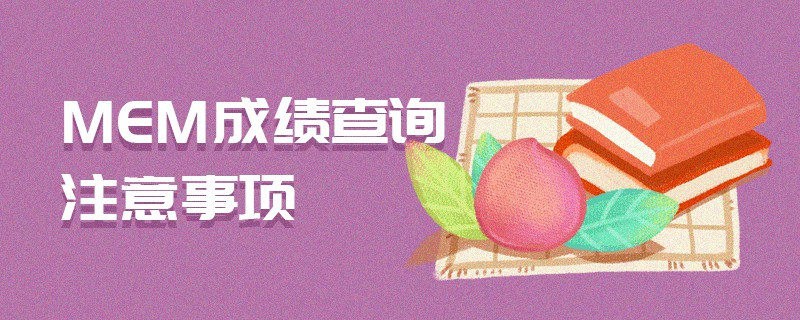MEM成績(jī)查詢注意事項(xiàng)