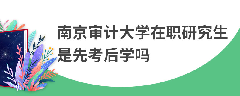 南京審計大學在職研究生是先考后學嗎