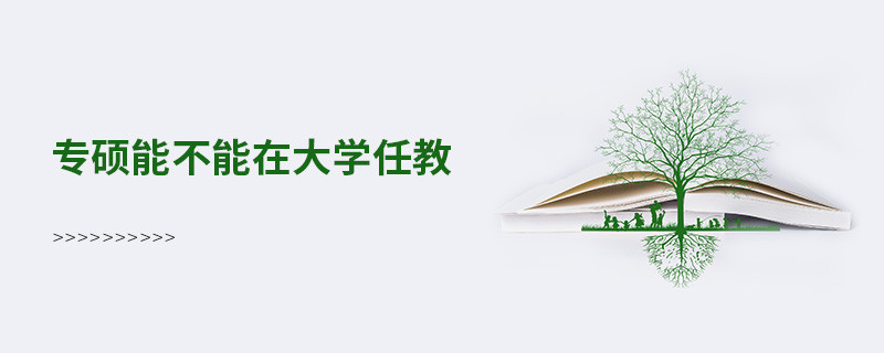 專碩能不能在大學(xué)任教