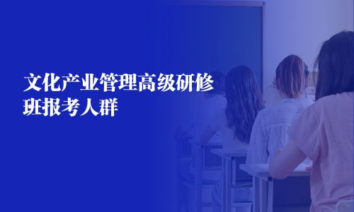 文化產業管理高級研修班報考人群