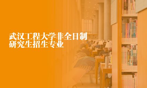 武漢工程大學非全日制研究生招生專業