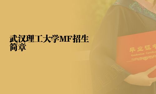 武漢理工大學MF招生簡章