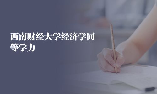 西南財經大學經濟學同等學力