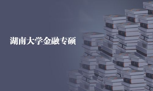 湖南大學(xué)金融專碩