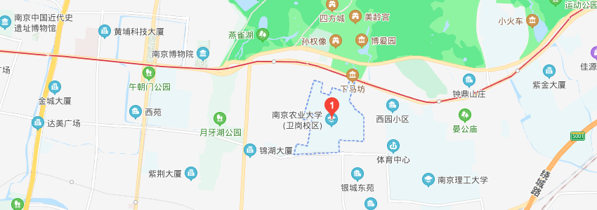 南京農(nóng)業(yè)大學學校地圖
