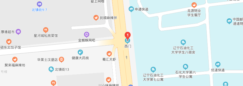 遼寧石油化工大學學校地圖