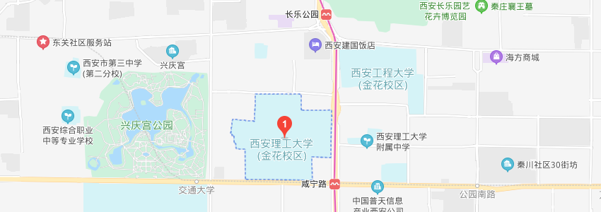 西安理工大學學校地圖