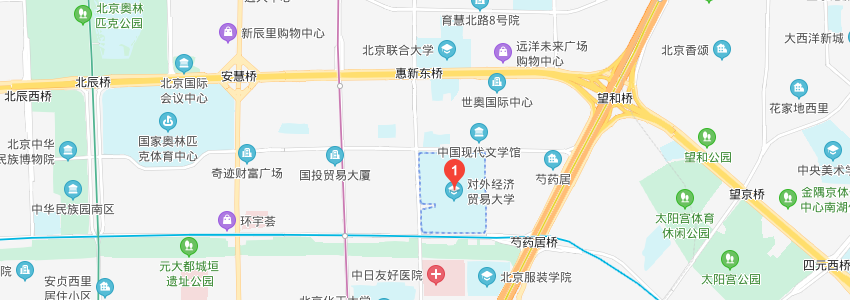 對外經濟貿易大學學校地圖