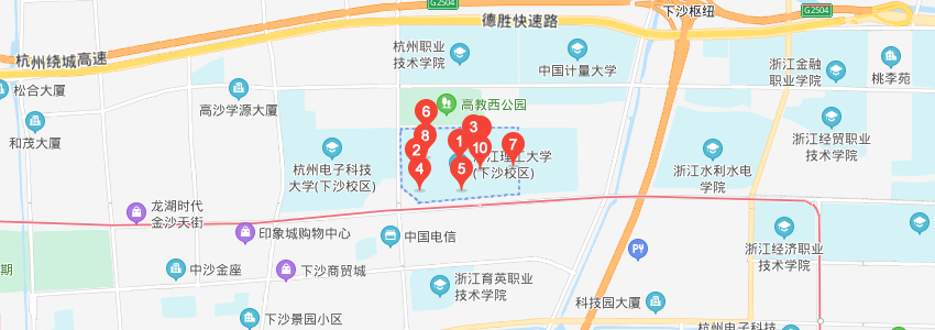 浙江理工大學學校地圖