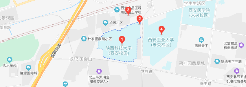 陜西科技大學(xué)學(xué)校地圖