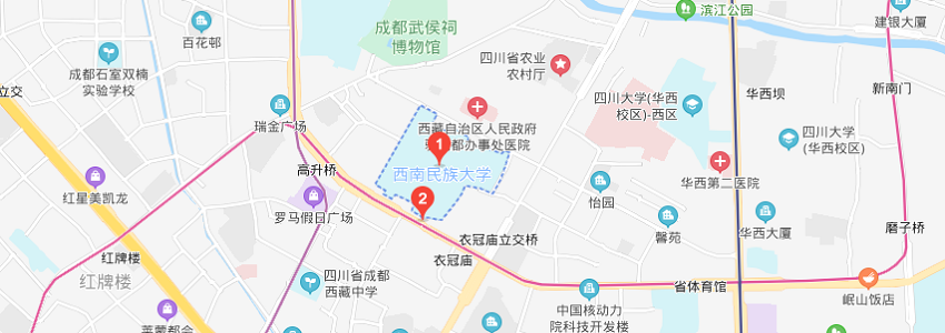 西南民族大學(xué)學(xué)校地圖