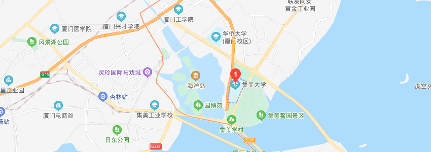 集美大學學校地圖