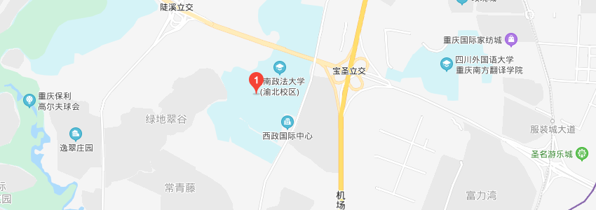 西南政法大學學校地圖