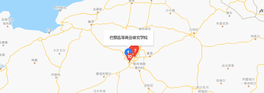 英賽克高等商學院學校地圖