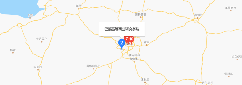 法國巴黎高等商業學院學校地圖