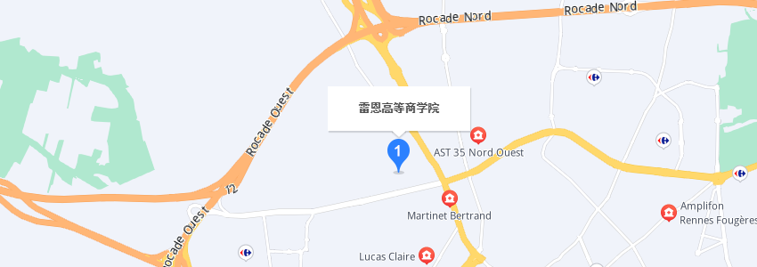 法國雷恩高等商學(xué)院學(xué)校地圖