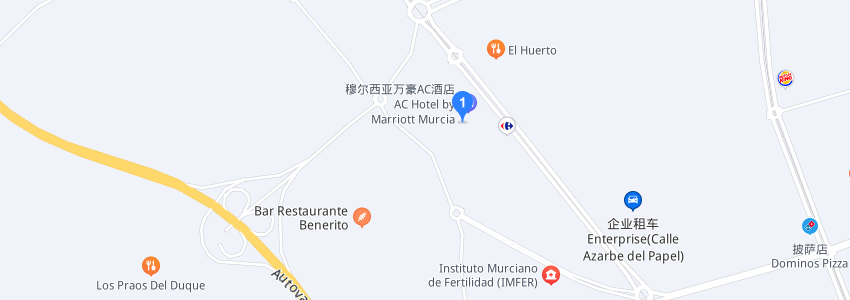 西班牙穆爾西亞大學(xué)學(xué)校地圖