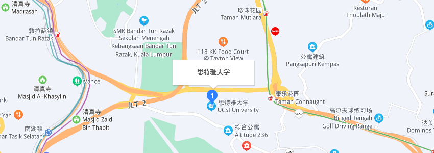 馬來西亞思特雅大學(xué)學(xué)校地圖