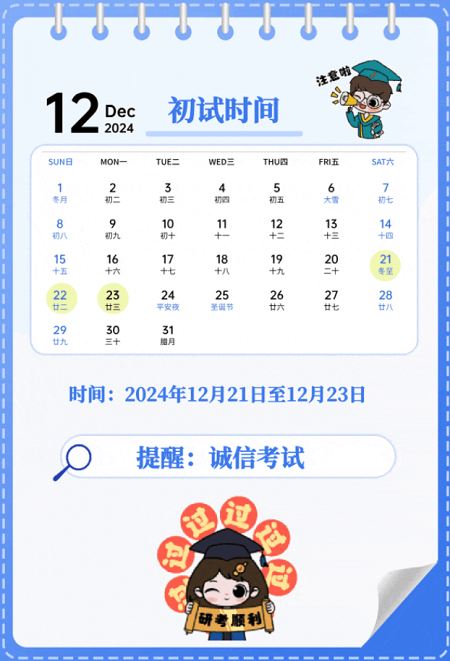 全國碩士研究生初試時間
